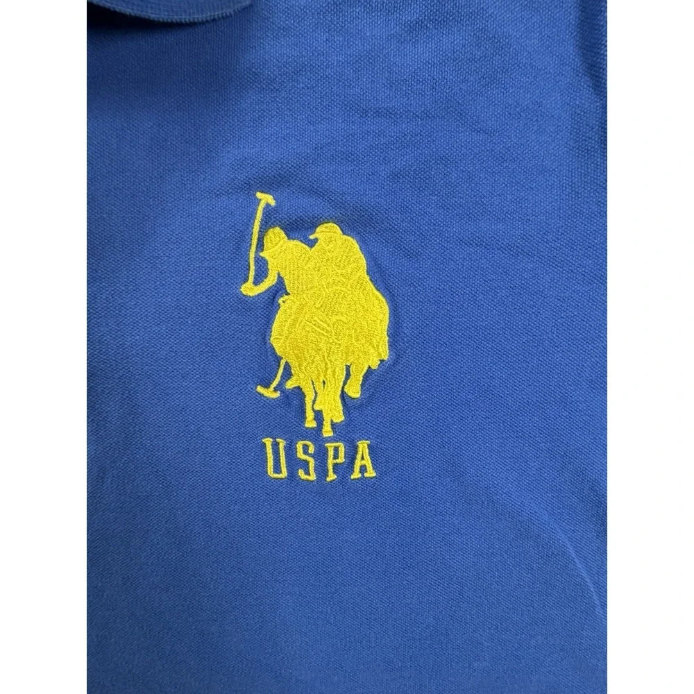 US Polo Assn Mens Blue Short Sleeve Polo Size Large Preppy Golf Classic Casual - Picture 5 of 7